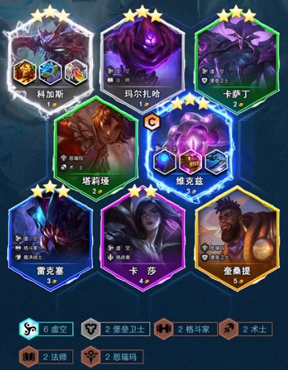 金铲铲之战s9虚空阵容怎么搭配1