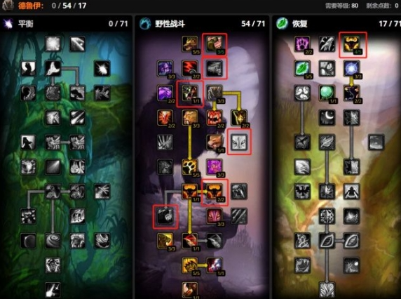 魔兽世界wlk猫德天赋雕文怎么选2